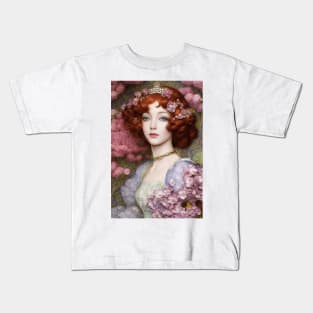 Lady Cherry Blossom Kids T-Shirt